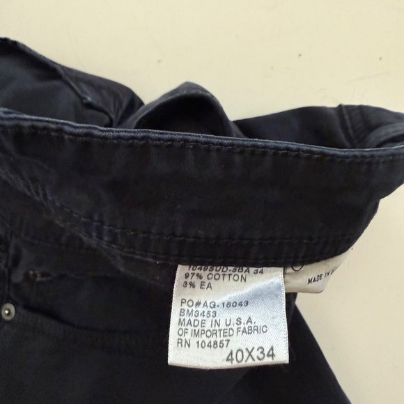 AG Adriano Goldschmied The Protege Straight Leg 5 Pocket Black Jeans Men 40 x 30 - Picture 6 of 11